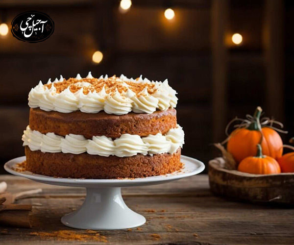 طرز تهیه کیک کدو حلوایی با گردو از نوع لطیف