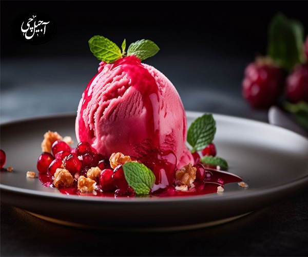 ژله انار و بستنی