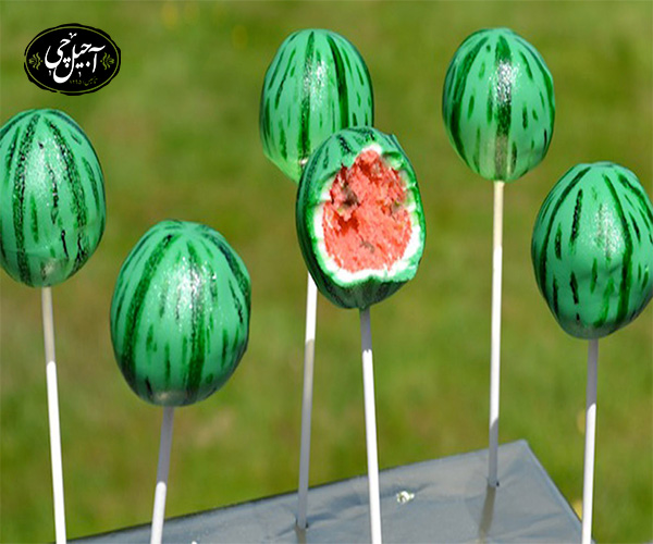 توپک‌های هندوانه‌ای یک دسر شب یلدا ساده و زیبا