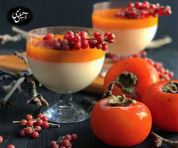 پاناکوتا خرمالو یک دسر شب یلدا اقتصادی و خوش طعم