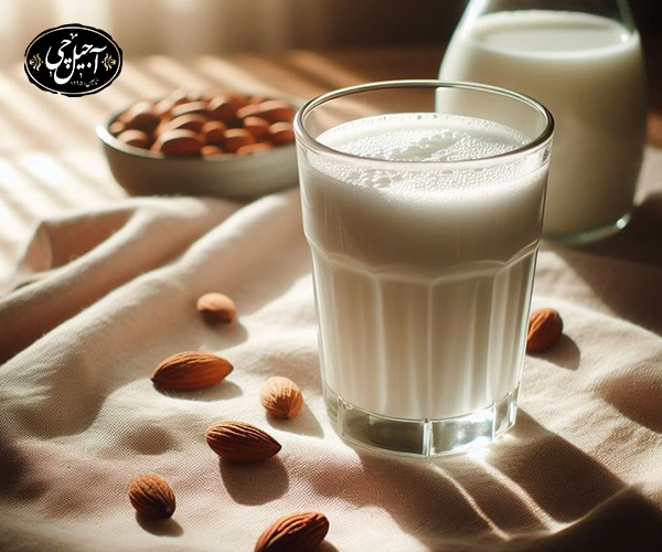 مواد مورد نیاز برای تهیه شیر بادام برای چند نفر
