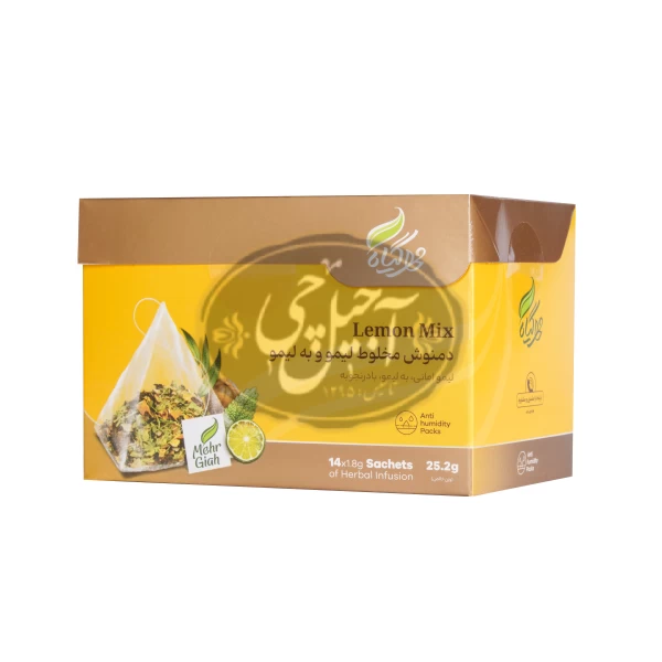 دمنوش هرمی لیمو 14عددی مهرگیاه