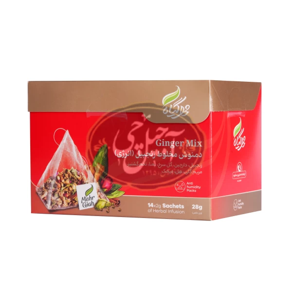 دمنوش هرمی زنجبیل (انرژی) 14عددی مهرگیاه