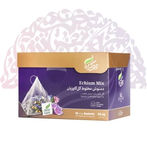 دمنوش هرمی گل گاو زبان 14عددی مهرگیاه