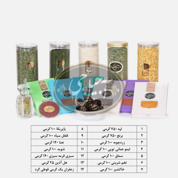 سبد آشپزخانه کامل آجیل چی
