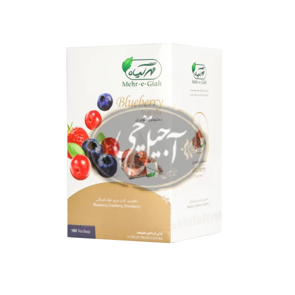 دمنوش هرمی بلوبری 18عددی مهرگیاه