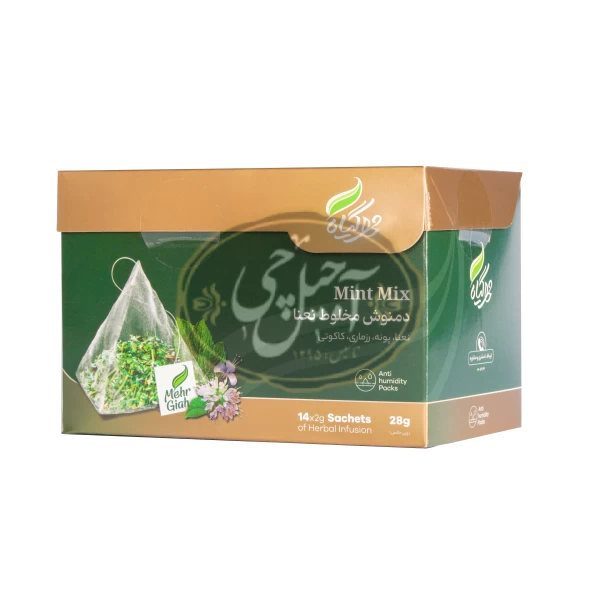 دمنوش هرمی نعنا 14عددی مهرگیاه